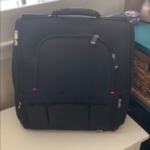 Makeup artist backpack organizer case